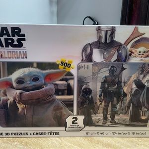 Star Wars the Mandalorian Prime 3D set of two puzzles